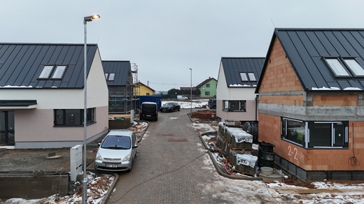 Soubor 11 pasivních domů Obytná zóna Línská